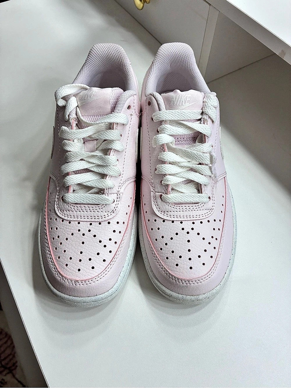 Nike Court Vision Low Next Nature Pink & White Sneakers